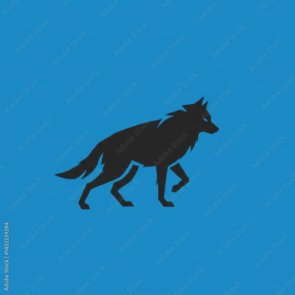 Fototapeta premium Silhouette wolf graphic design