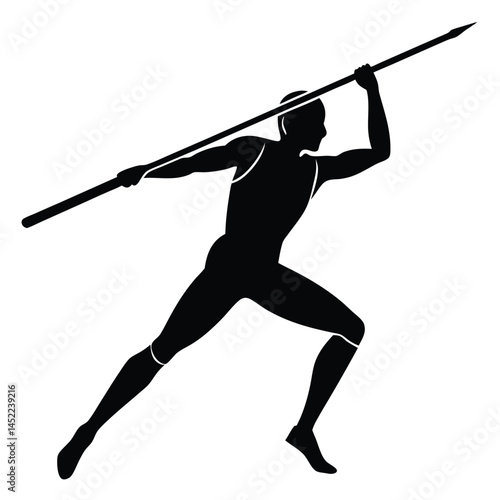 An image-of javelin silhouette vector 