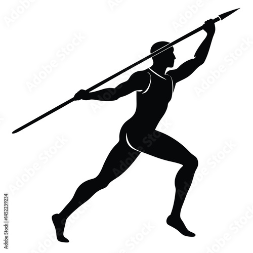 An image-of javelin silhouette vector 