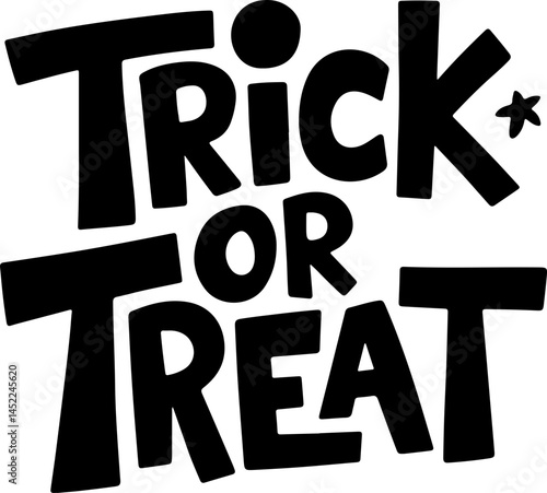 Trick Or Treat Halloween Design Text