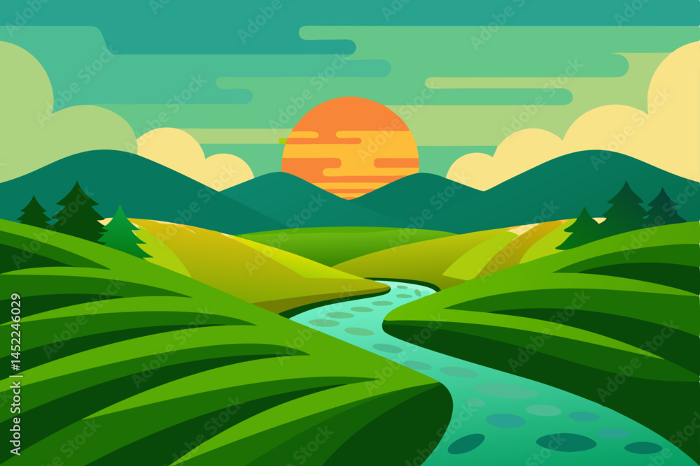 Obraz premium landscape with mountains