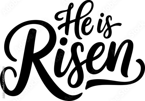 He Is Risen Easter Religious Graphic