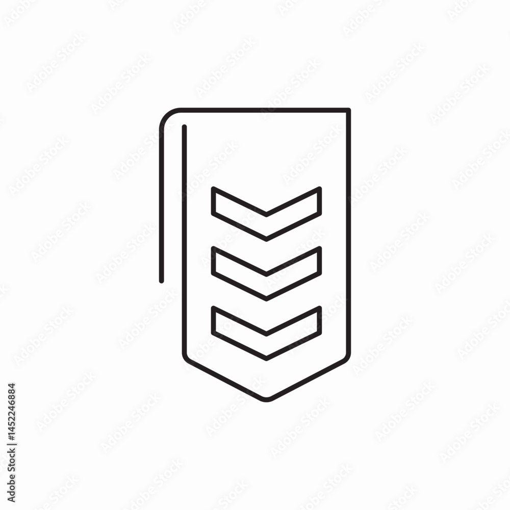 Military rank badge emblem icon vector sign Military rank badge emblem icon vector sign