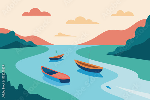 boat on the lake