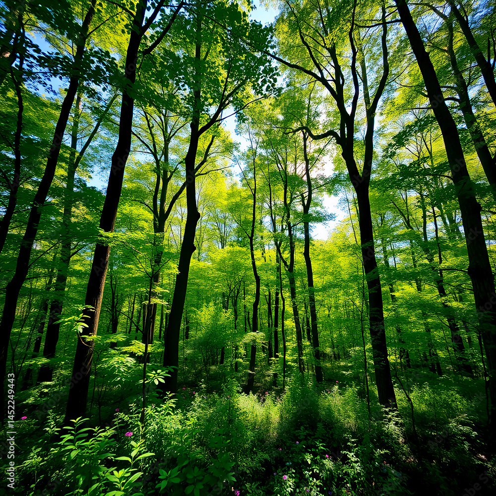 Obraz premium Sunny Forest Serenity