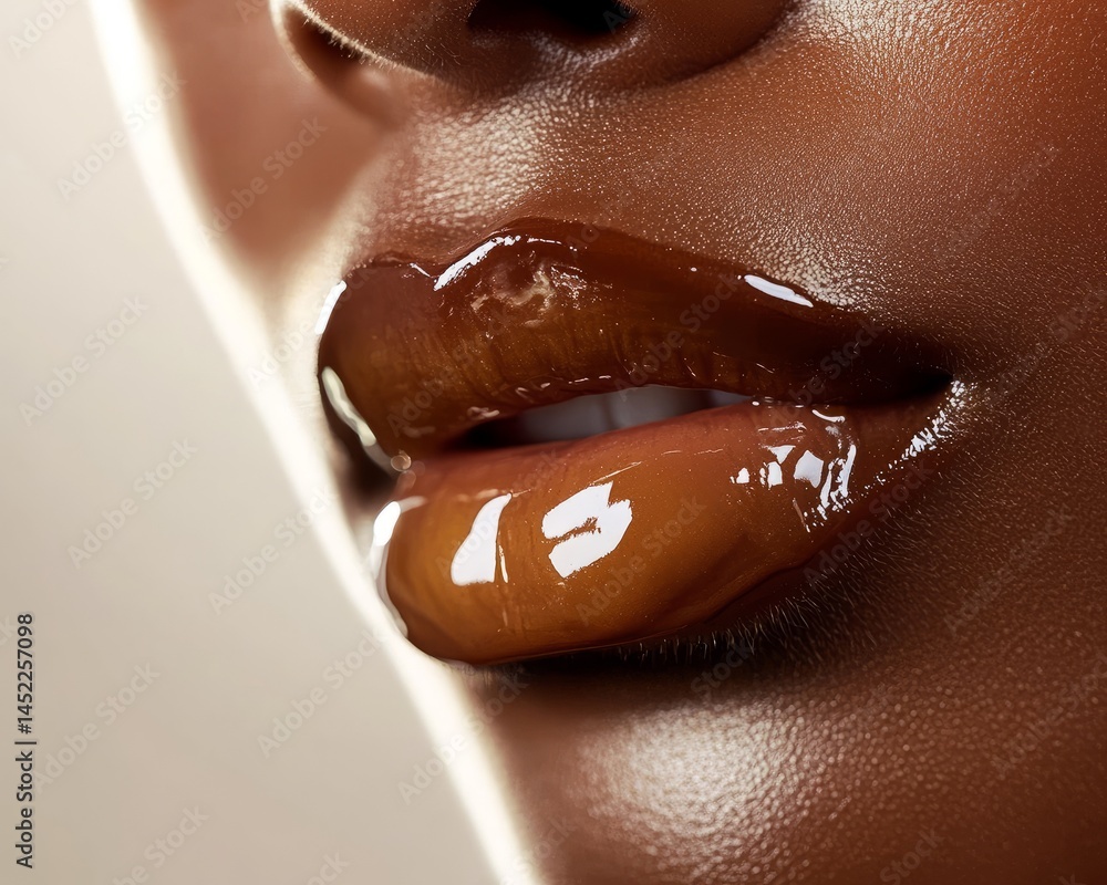 Fototapeta premium Luxurious lip balm photography with highspeed reflection