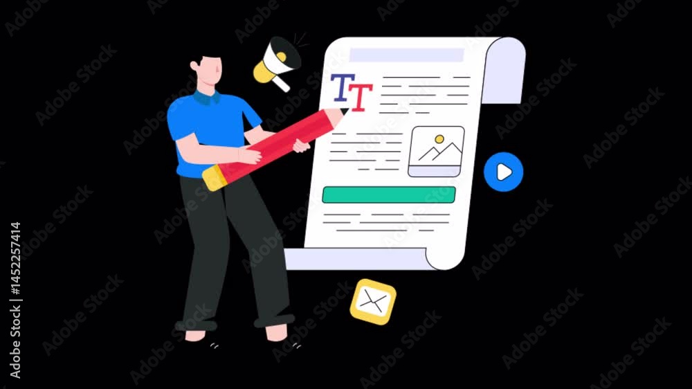 Article Marketing Motion Graphic Rendering with Transparent Alpha Channel and 4K Resolution Article Marketing Motion Graphic Rendering with Transparent Alpha Channel and 4K Resolution