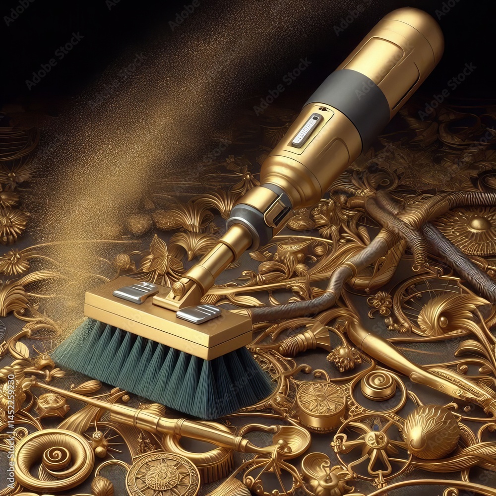 Naklejka premium Electrostatic dusting surfaces without abrasion