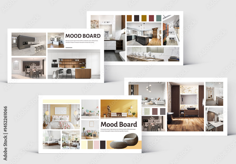 Modern Interior Mood Board Template Stock Template | Adobe Stock