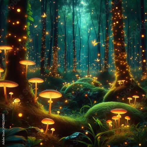 Glimmering Grove and glowing mushrooms