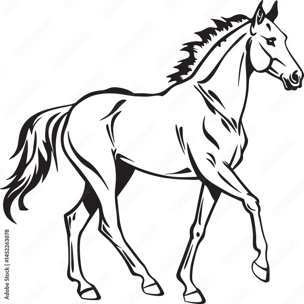 Spirited Horse at a Trot Spirited Horse at a Trot
