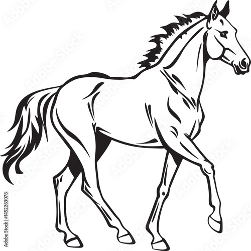 Spirited Horse at a Trot