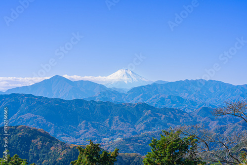 Mount Fuji Seen from the Summit of Mt. Takao, Tokyo (November 2024)