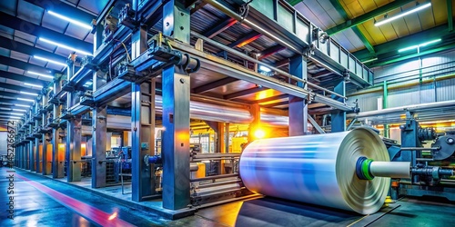 Candid Shot: Fast-Paced Rotary Press Printing Magazines
