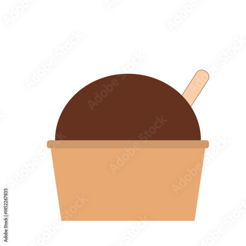 チョコレートアイスクリーム　カップスプーン付き