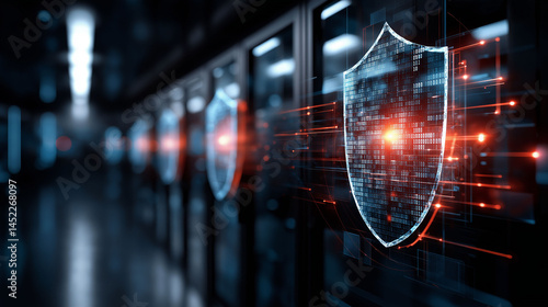 Malware prevention ransomware infrastructure. Spyware detection. Trojan detection. Endpoint vulnerability. Zero-day detection. Corporate cybersecurity firewall protection image.