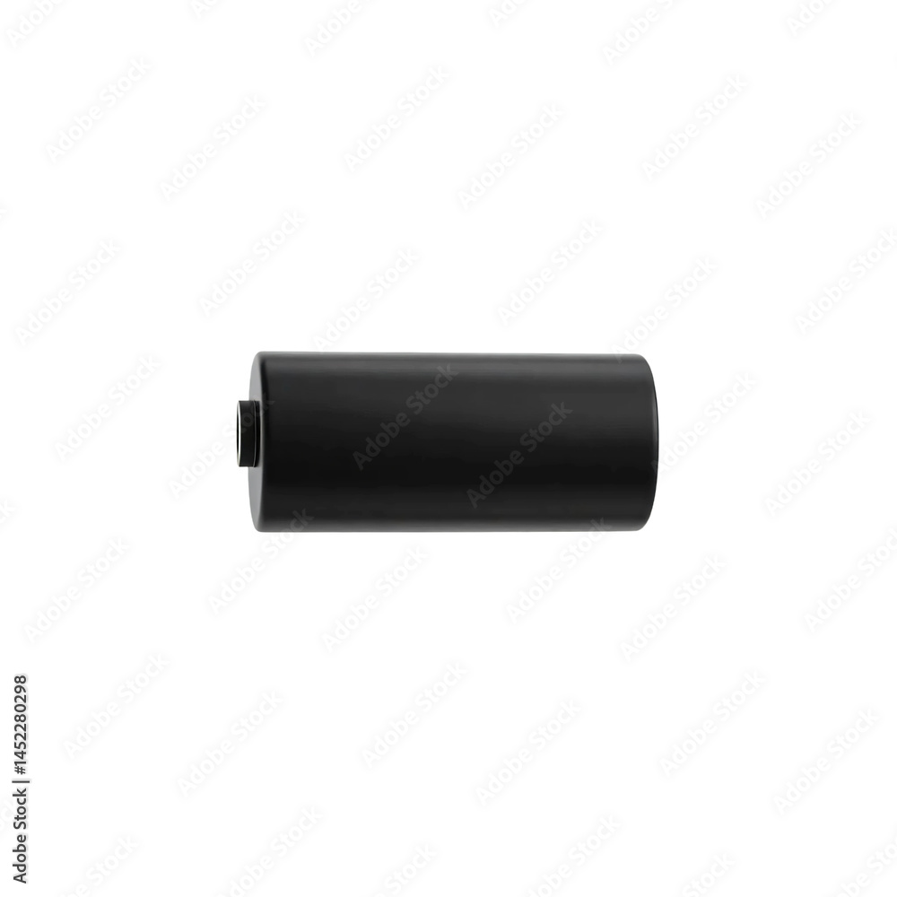 Black battery for electronic device use isolated on transparent background Black battery for electronic device use isolated on transparent background