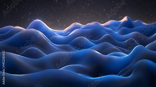 Ethereal Frozen Water Waves in a Mesmerizing Abstract Composition Made with Generative AI Technology
