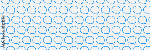 Seamless abstract doodle speech bubble pattern design