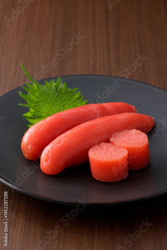 皿に盛った明太子