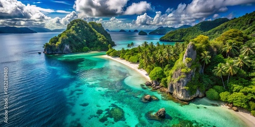 Drone Photography: Breathtaking Aerial View of Tropical Islands Paradise