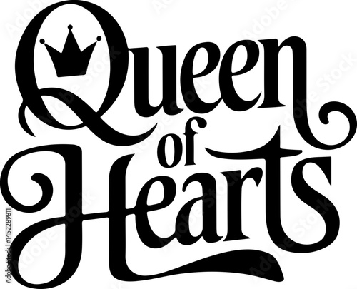 Queen Of Hearts Crown Design Art