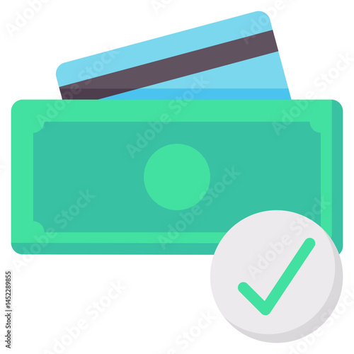payment accepted vector flat icon