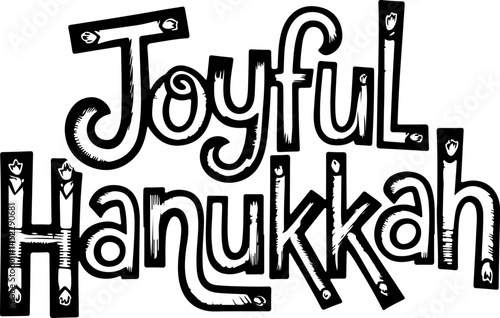 Joyful Hanukkah Greeting Card Design