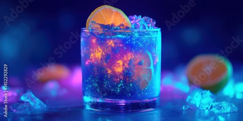 Artistic Glass of Cocktail With Tropical Touch