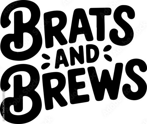 Brats And Brews Food Graphic Design