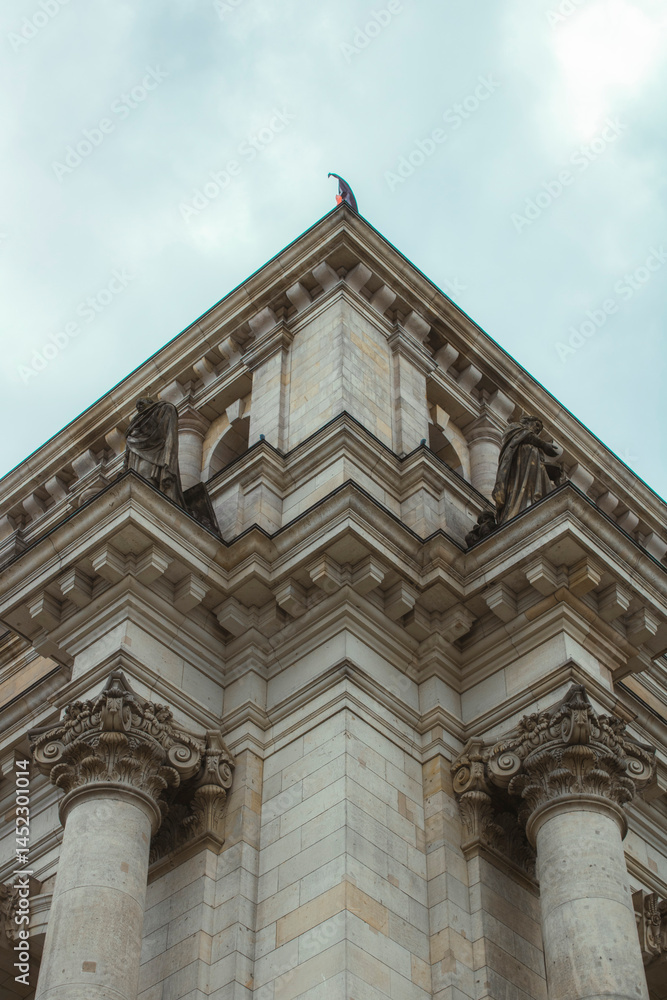 Obraz premium Low angle view of classic European architecture