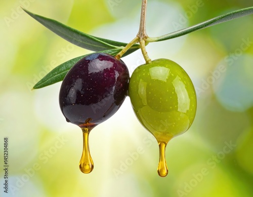 Olive Fruit – The Essence of Nature, Enhanced by Olive Oil Drips 