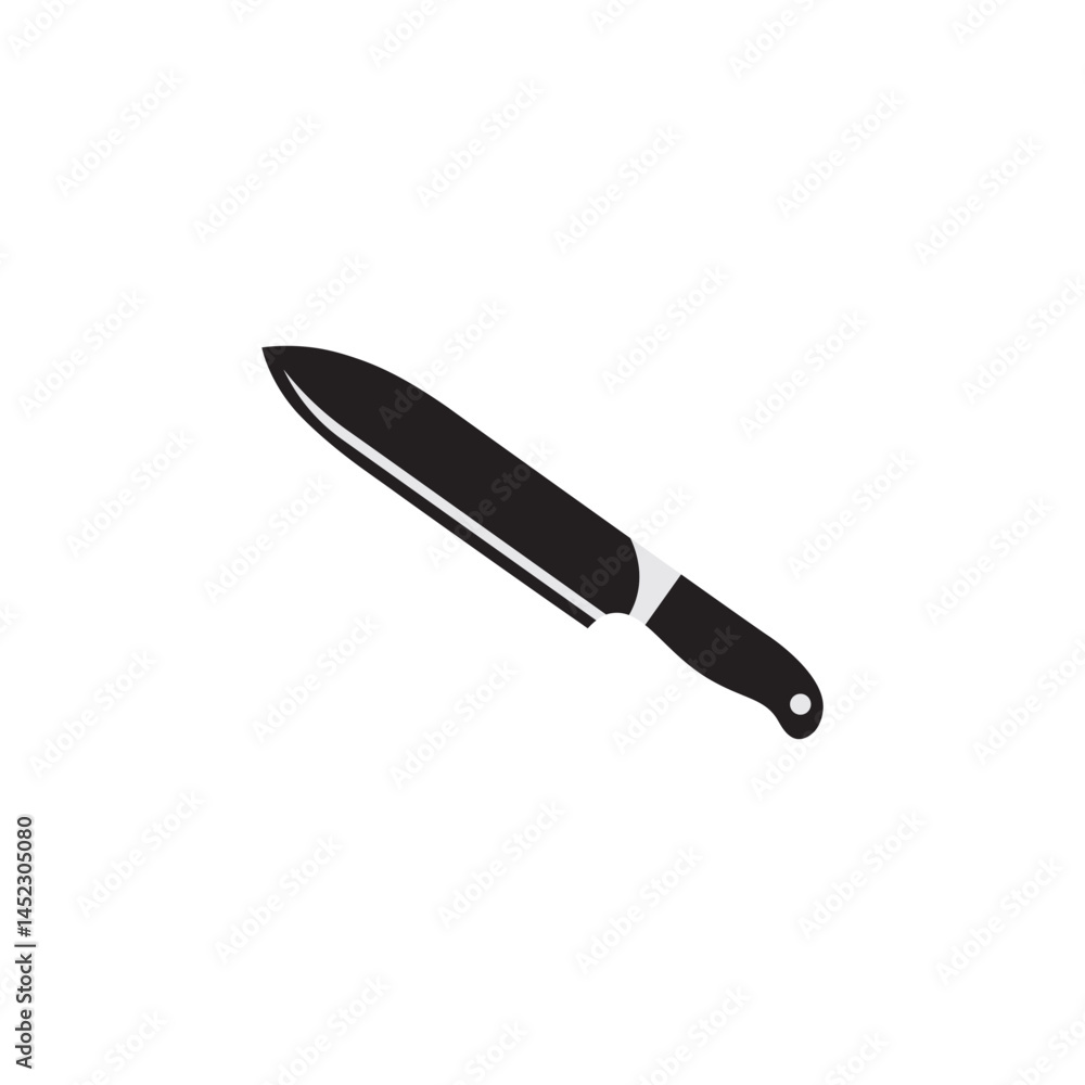 Chef knife logo. Knife icon illustrasion. Logo for business, restaurant, butcher shop, brand and knife shop. Chef knife logo. Knife icon illustrasion. Logo for business, restaurant, butcher shop, brand and knife shop.