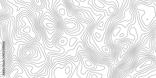 Abstract lines background. Contour maps. Topo contour map on white background. Abstract background with waves Geographic mountain relief.
