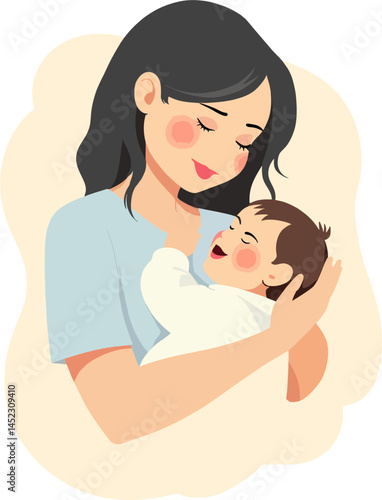 Caring Mom Scenes – Vector Illustration Pack