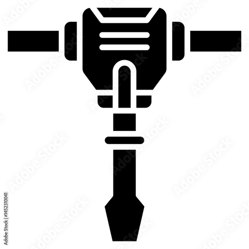 Jackhammer glyph icon