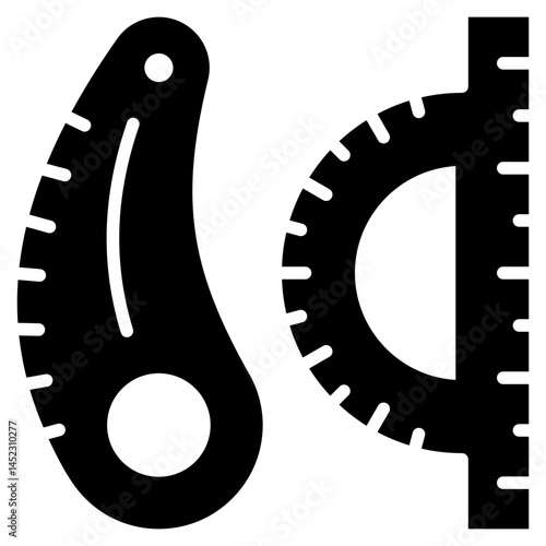 Curve Ruler glyph icon