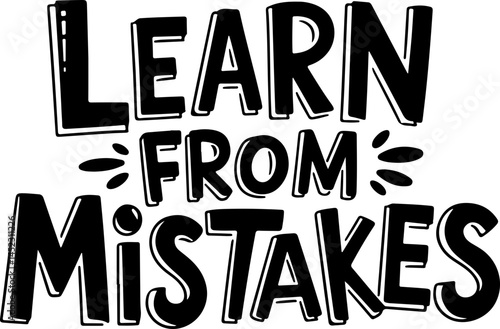 Learn From Mistakes Typography Print