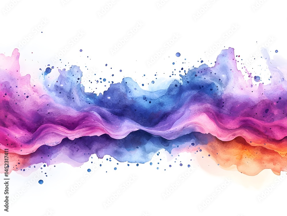 Obraz premium Vibrant watercolor splash against a clean white background