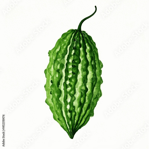Serrated Serenity bitter melon isolated watercolor vector illustration svg