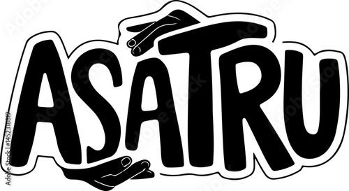 Asatru Symbol Hands Graphic Design