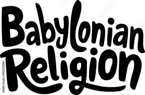 Babylonian Religion Text Graphic Design