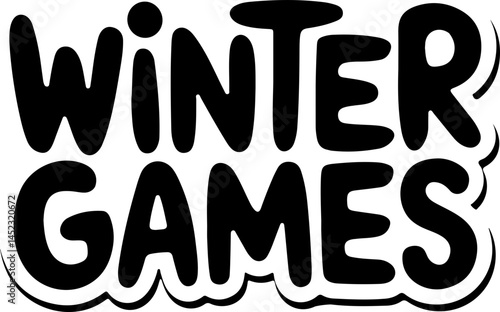 Winter Games Fun Festive Bold Text