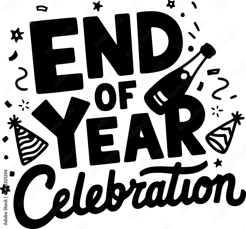 Fototapeta premium EndOfYear Celebration Party Design
