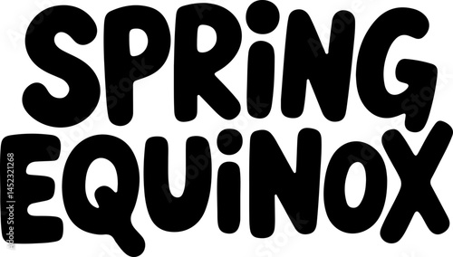 Spring Equinox Bold Text Graphic