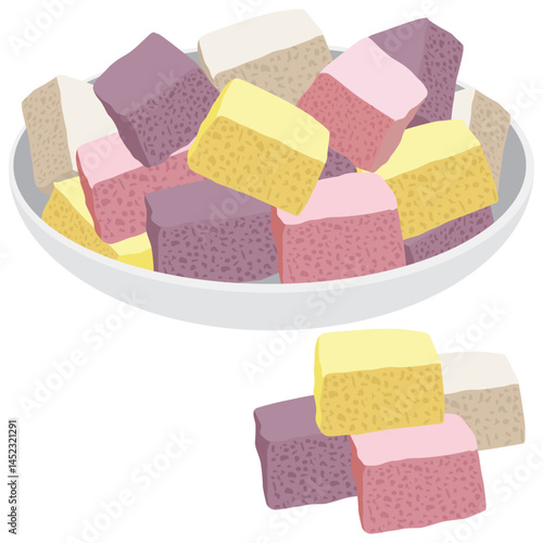 yogurt cube, Freeze dried fruit yogurt.
