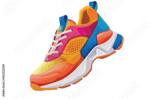 New style shoe art illustration design.