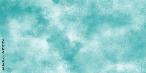 Abstract colorful watercolor background. Hand drawn stains watercolor texture. Brush stroke painting design. Dark Green color background.