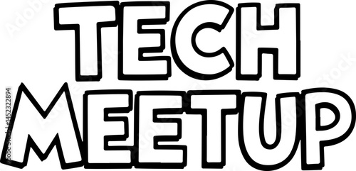 Tech Meetup Announcement Graphic Design