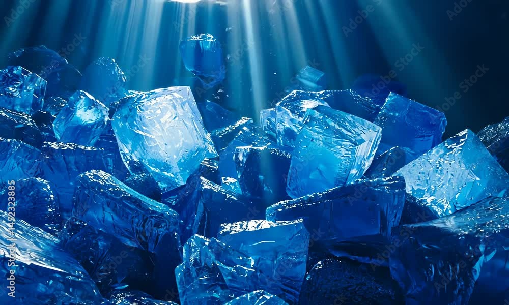Frozen cubes illuminated by light beams. Frozen cubes illuminated by light beams.